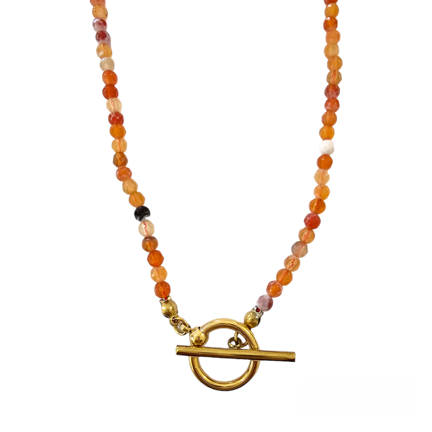 Hannah Halskette Orange | Gold