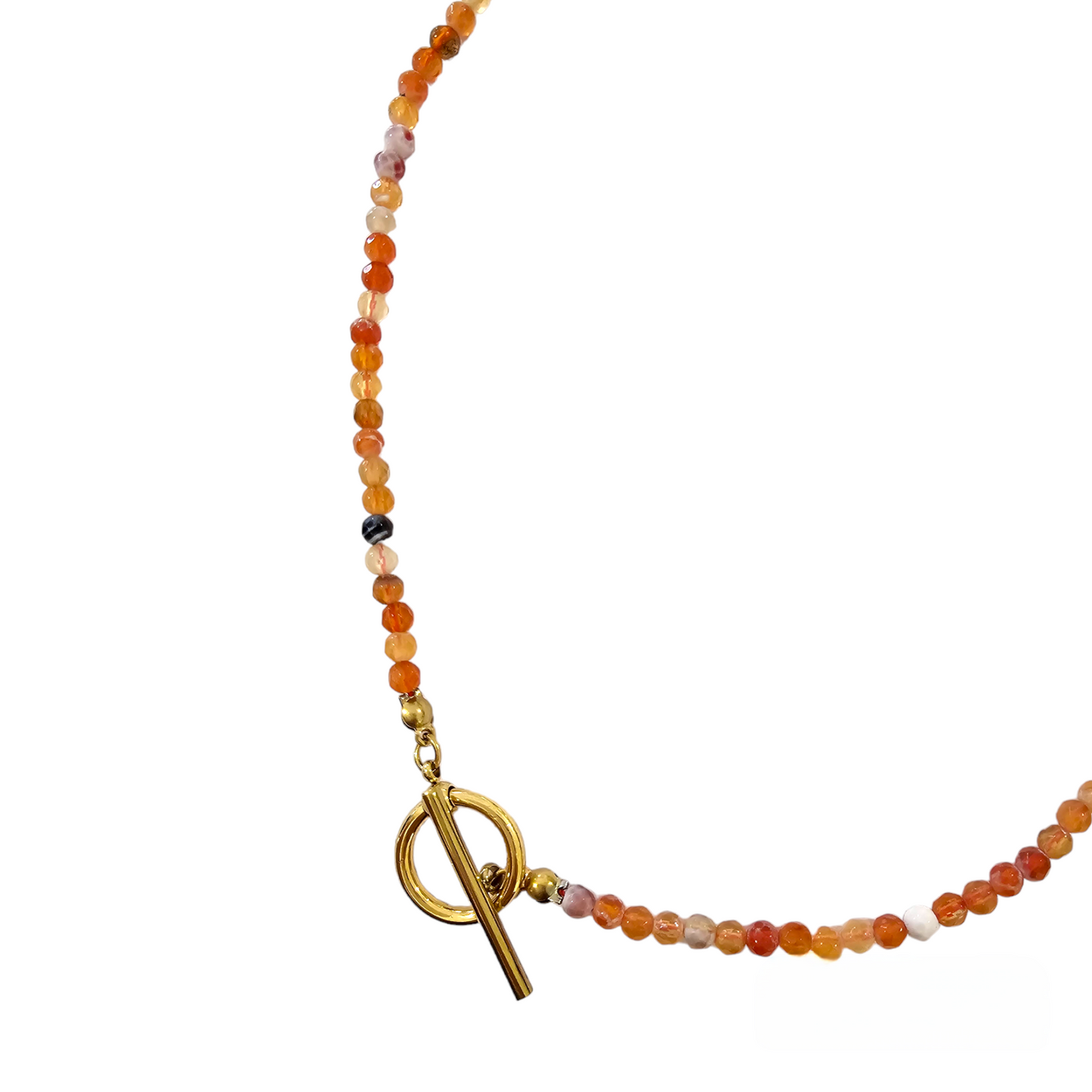 Hannah Halskette Orange | Gold